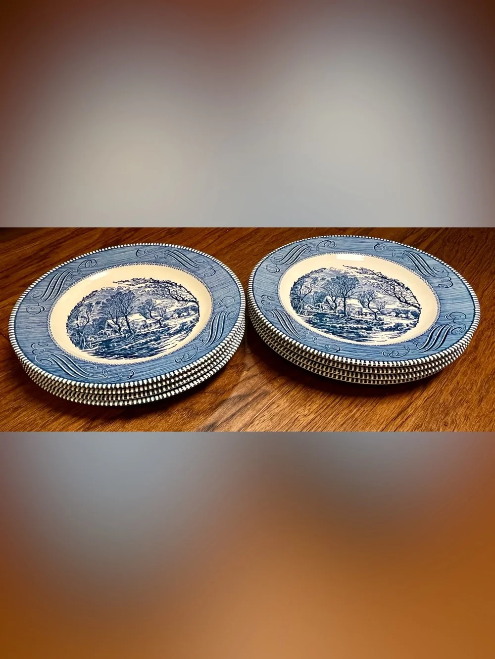 Vintage Currier & Ives Royal China Dinner Plate Old Grist Mill